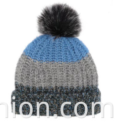 New Style Hot Sale Winter Knitted Hat Pompom1